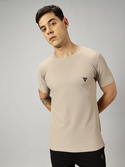 Loop Comb T-shirt- Beige