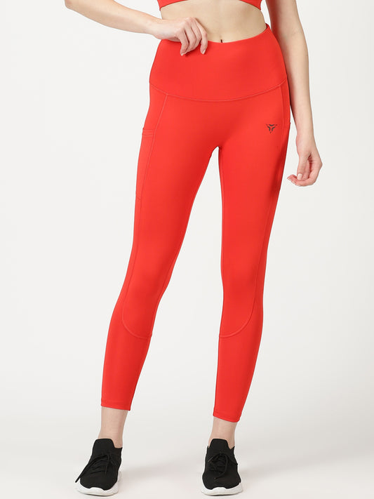 Fiery Red High Waist Leggings