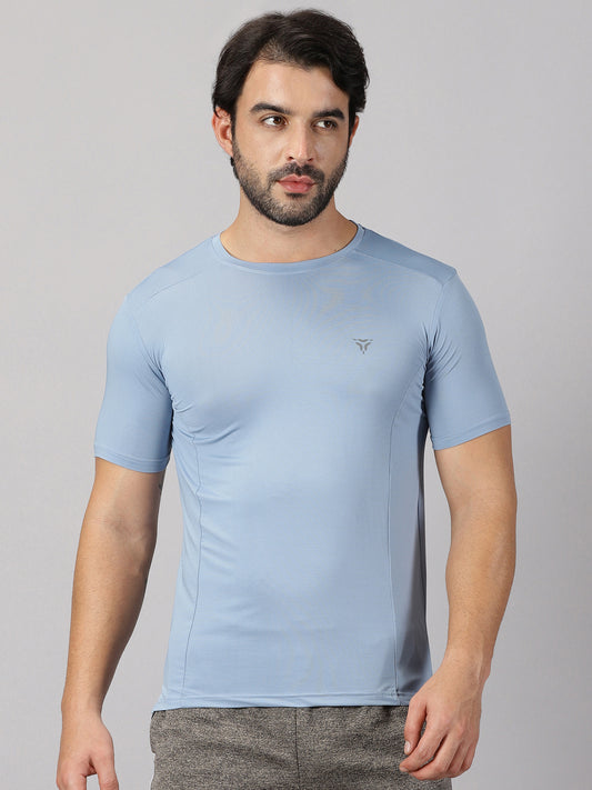 Jersey Knit T-shirt- Cornflour Blue