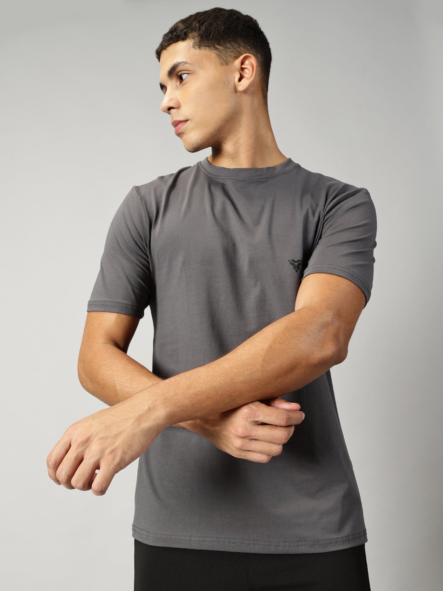 Essential Cotton T-shirt- Iron Grey