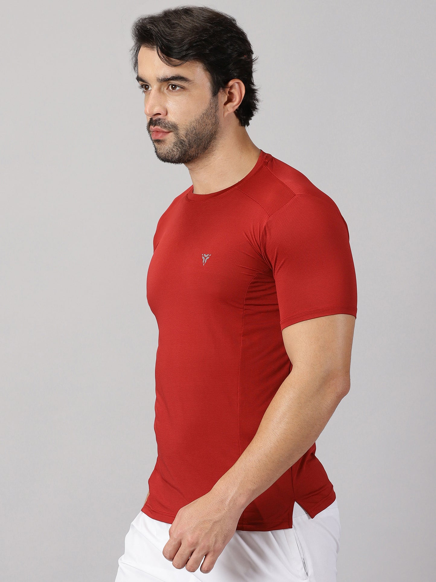 Jersey Knit T-shirt- Red