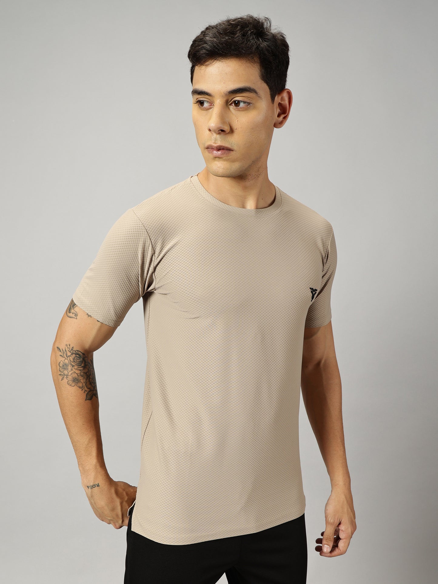 Loop Comb T-shirt- Beige