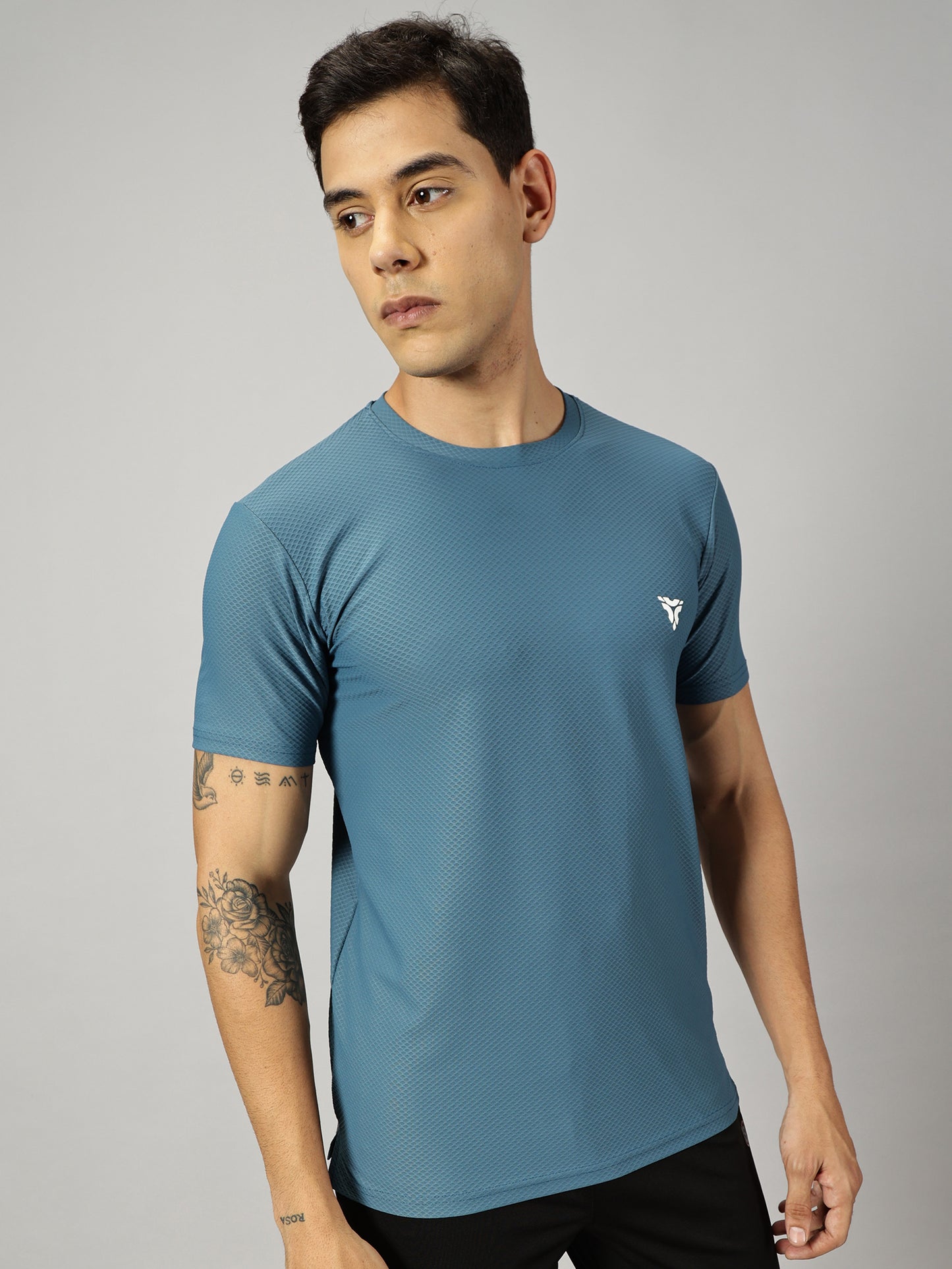 Loop Comb T-shirt- Blue