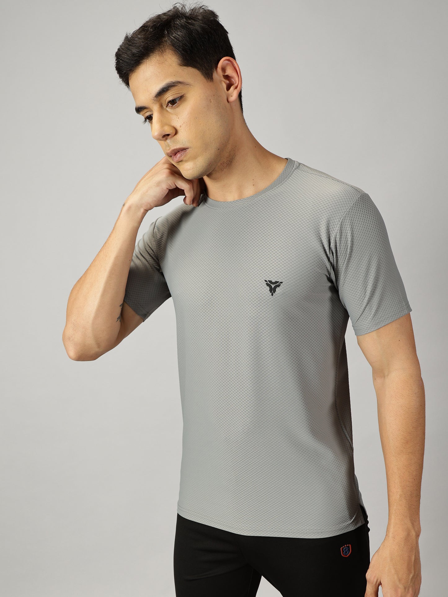 Loop Comb T-shirt- Light Grey