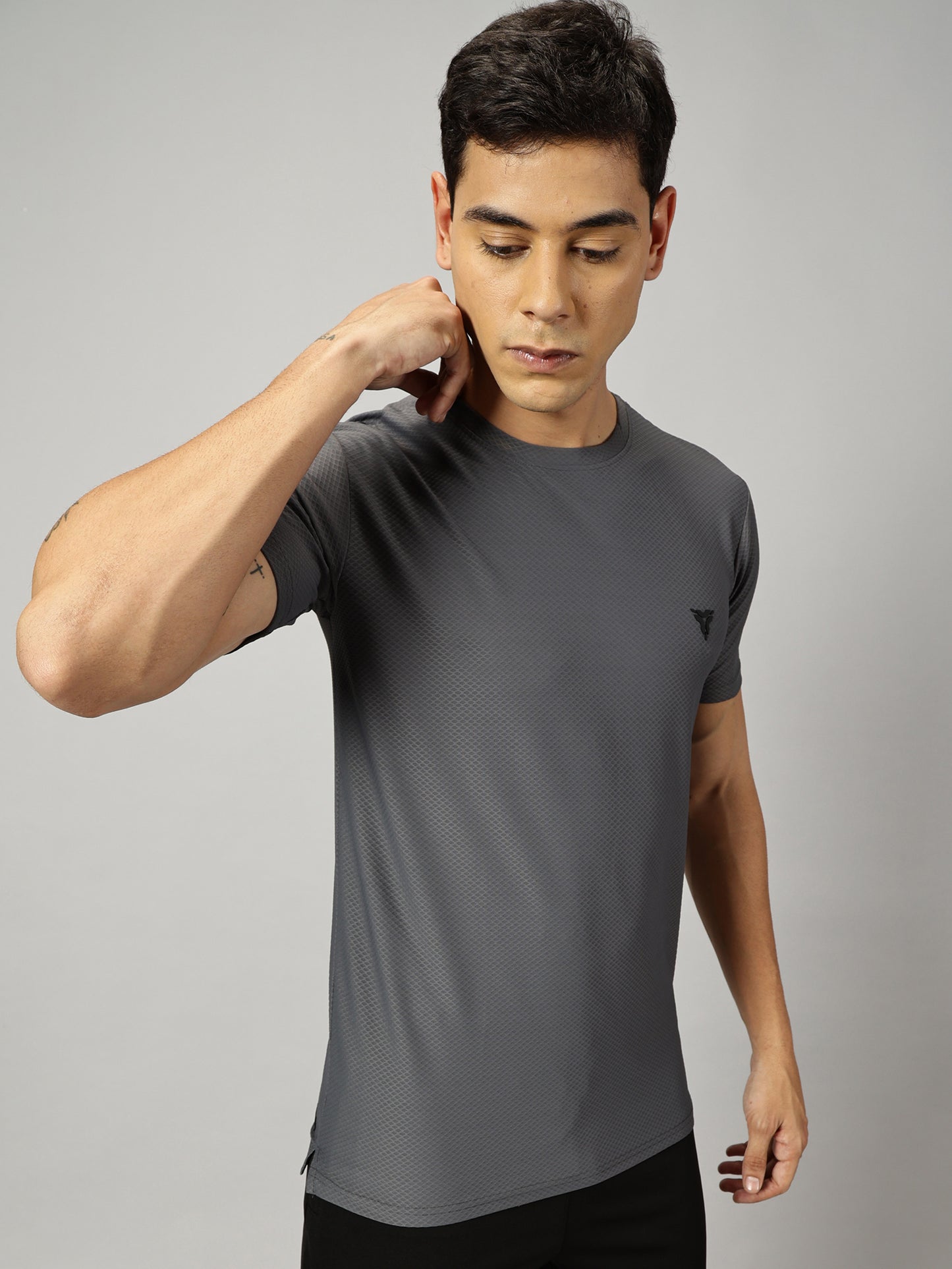 Loop Comb T-shirt- Dark Grey