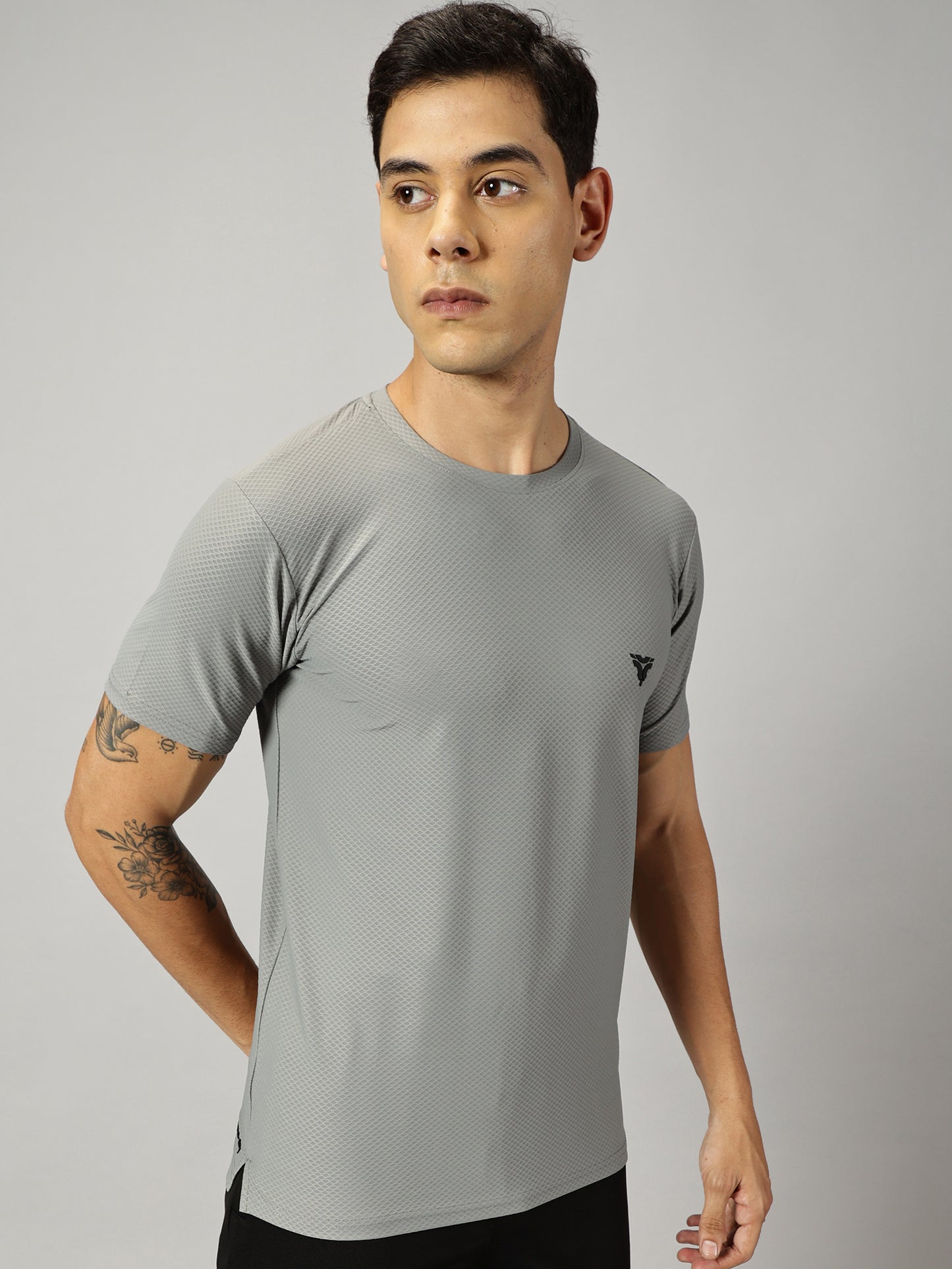 Loop Comb T-shirt- Light Grey