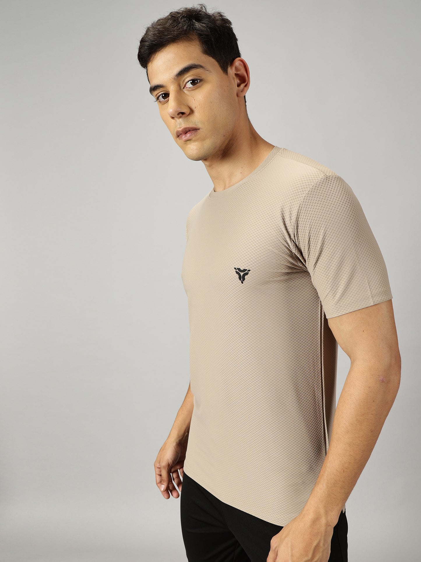 Loop Comb T-shirt- Beige