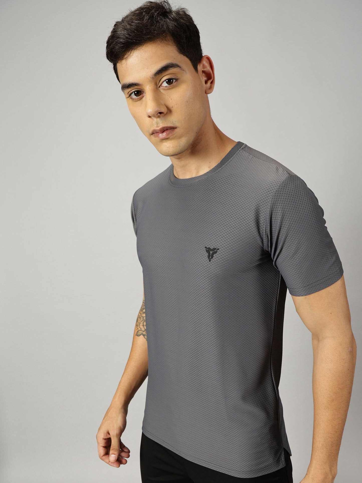 Loop Comb T-shirt- Dark Grey