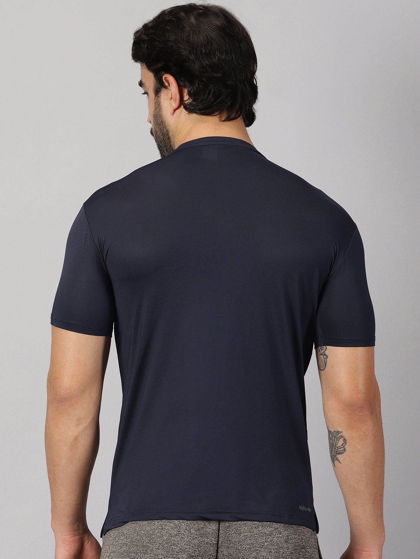 Jersey Knit T-shirt- Navy