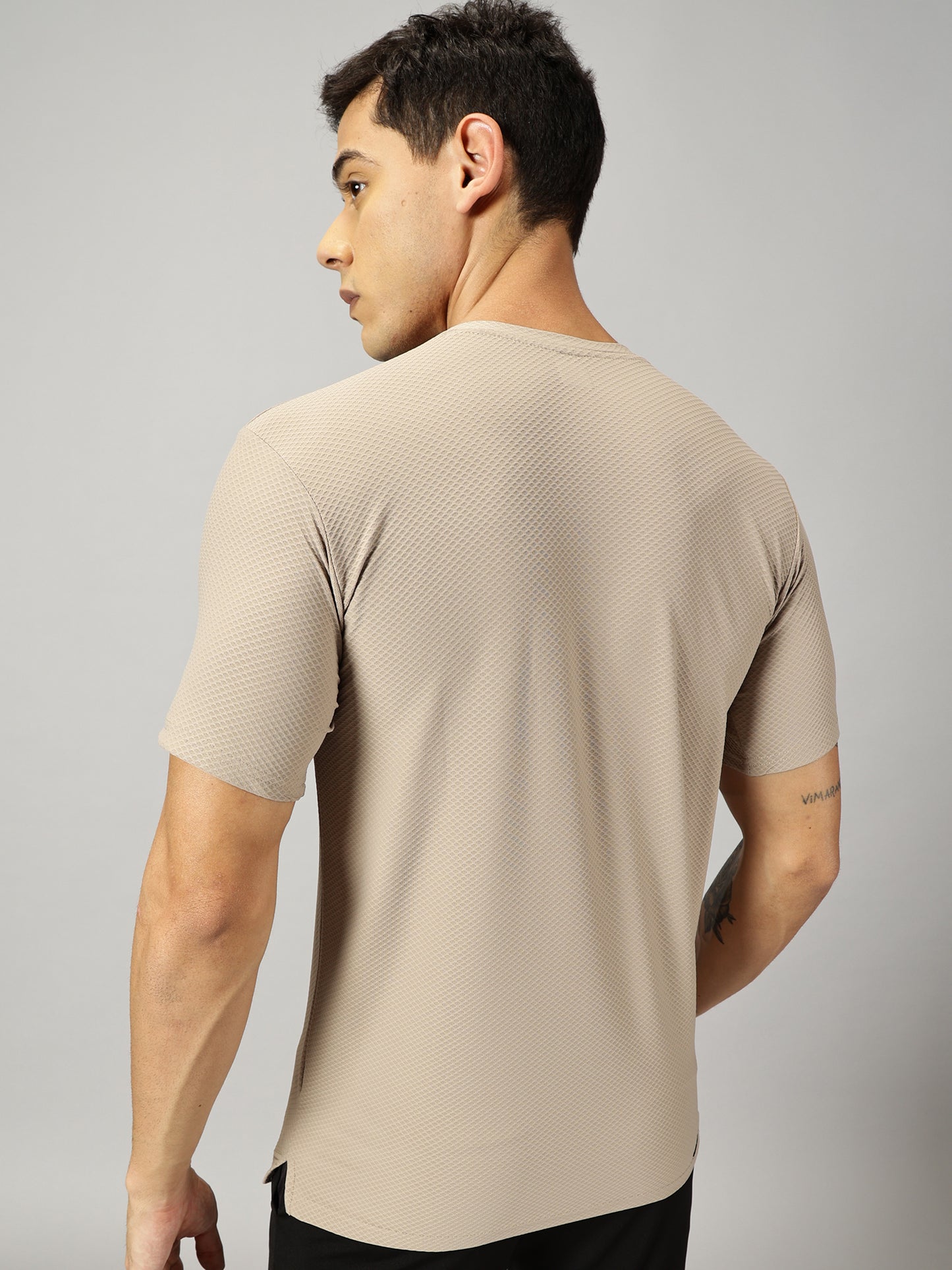 Loop Comb T-shirt- Beige