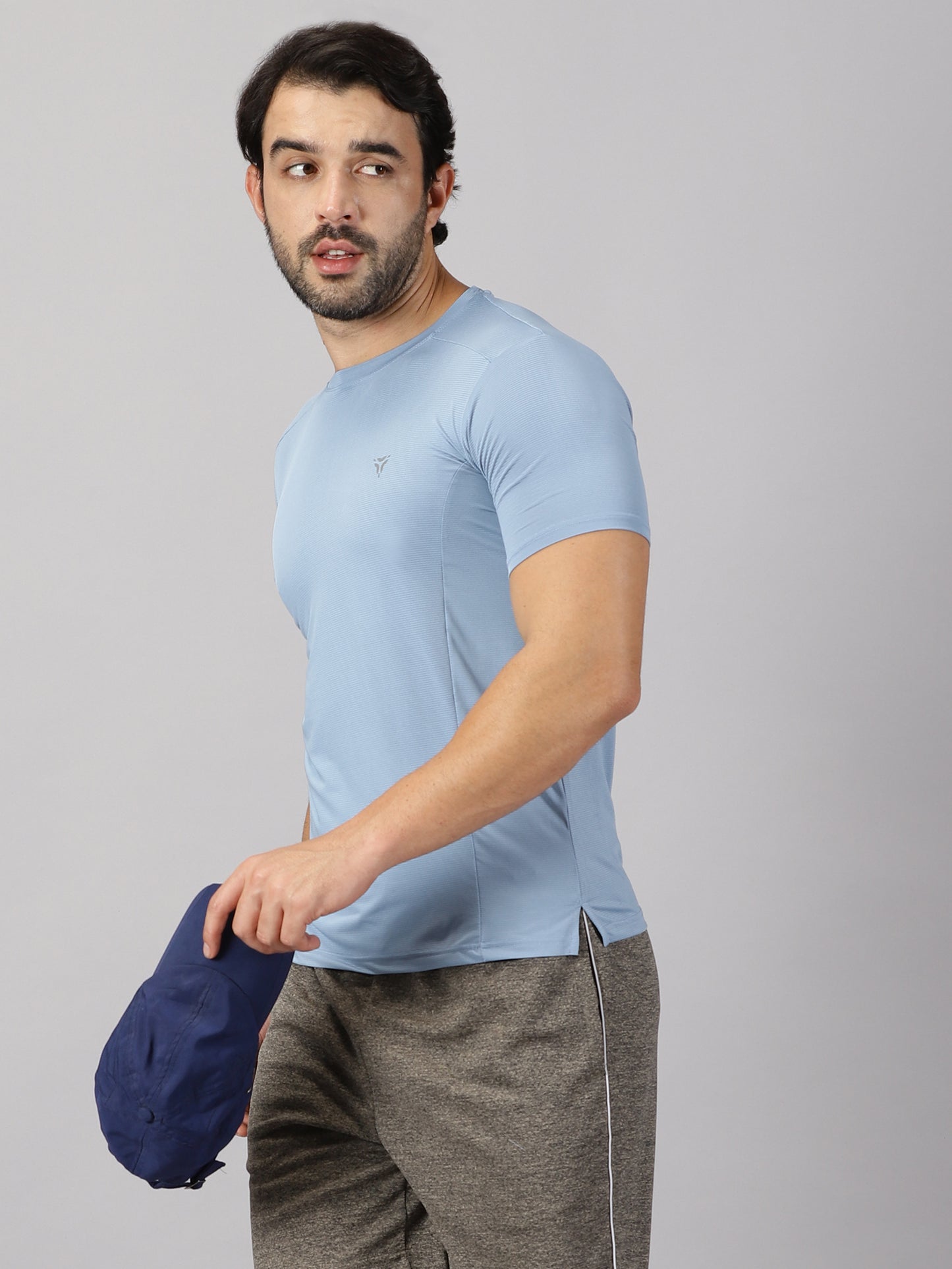 Jersey Knit T-shirt- Cornflour Blue