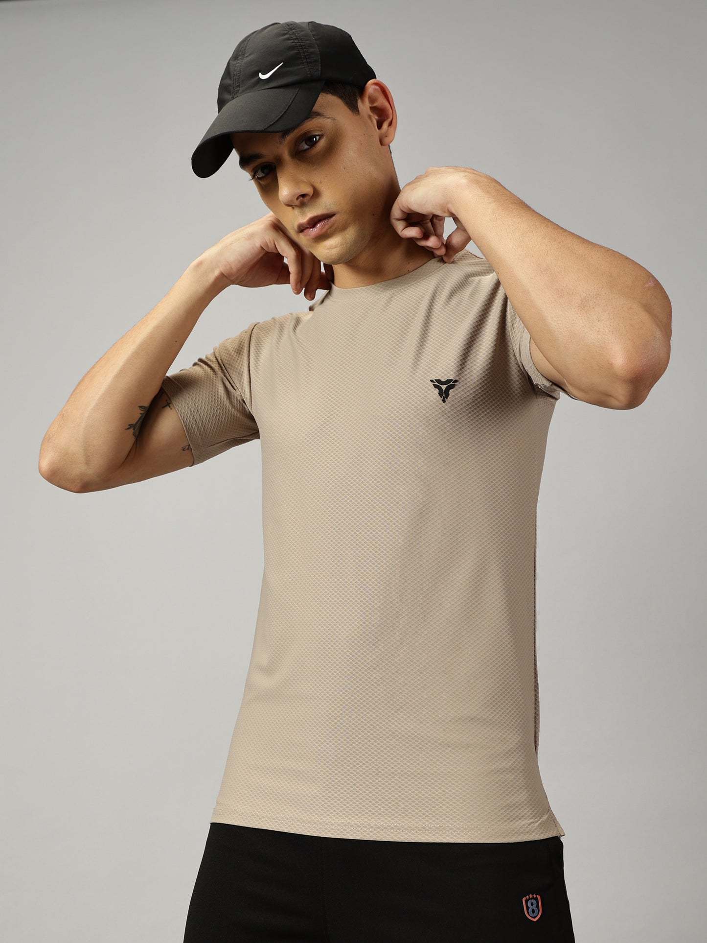 Loop Comb T-shirt- Beige