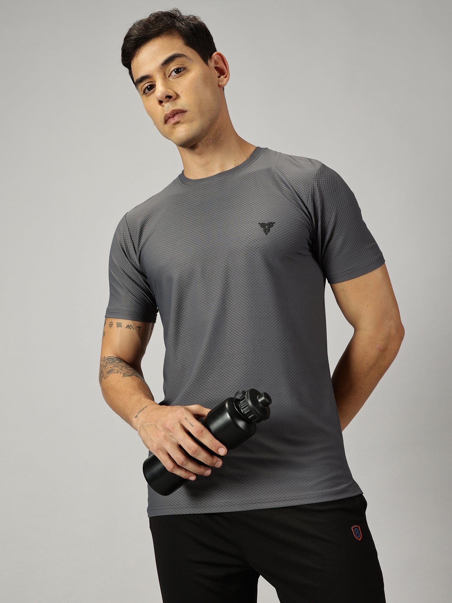 Loop Comb T-shirt- Dark Grey