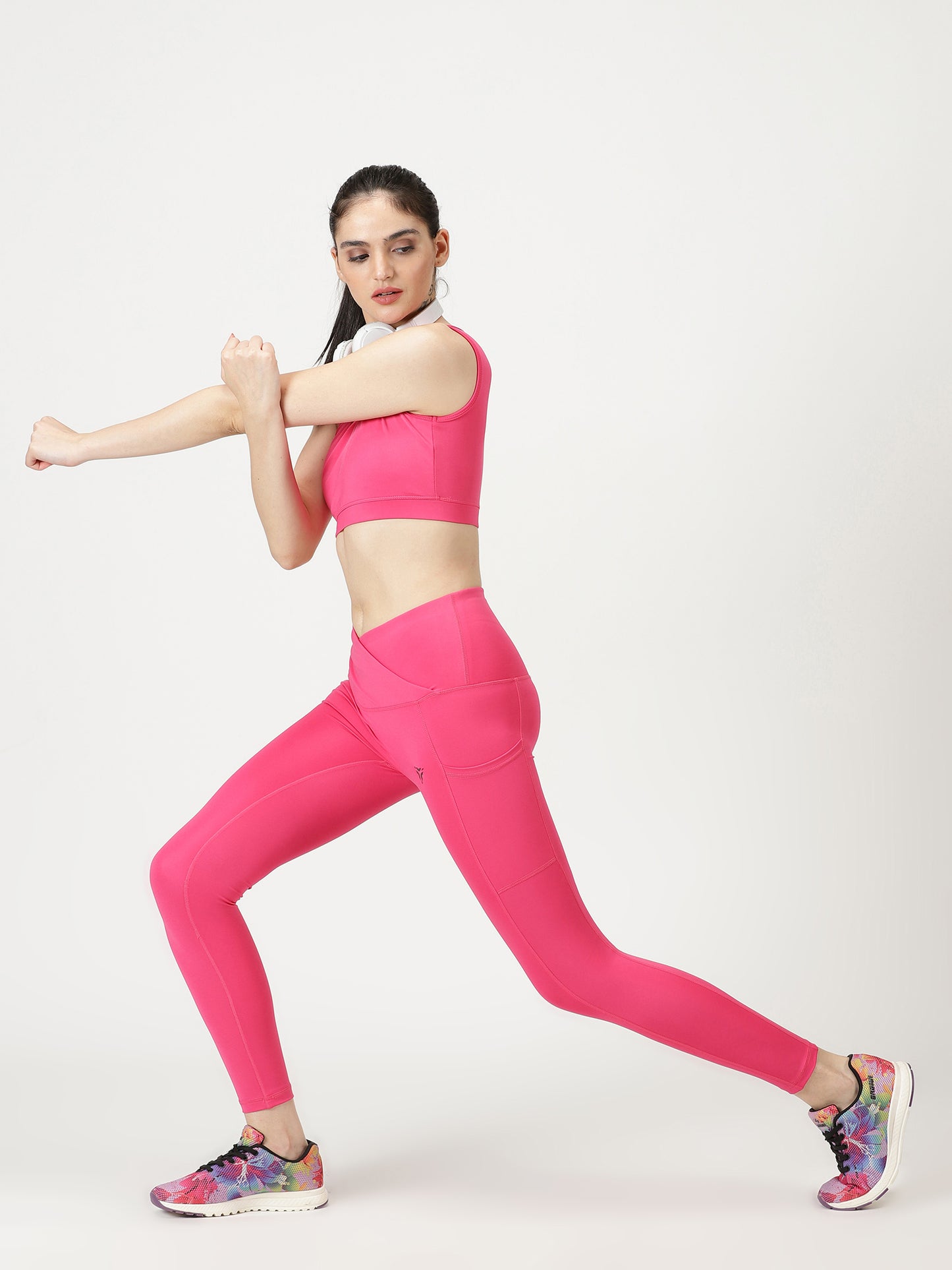 BEETROOT PURPLE CO-ORD SET- Leggings AND SPORTS BRA set