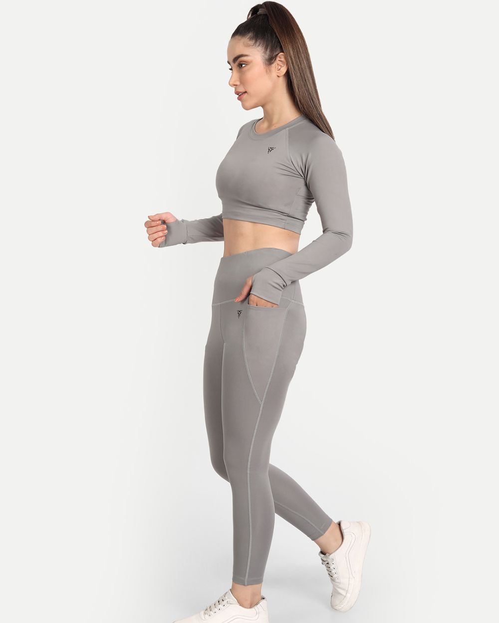 Extent gym Co-Ord Set- Cloud Grey