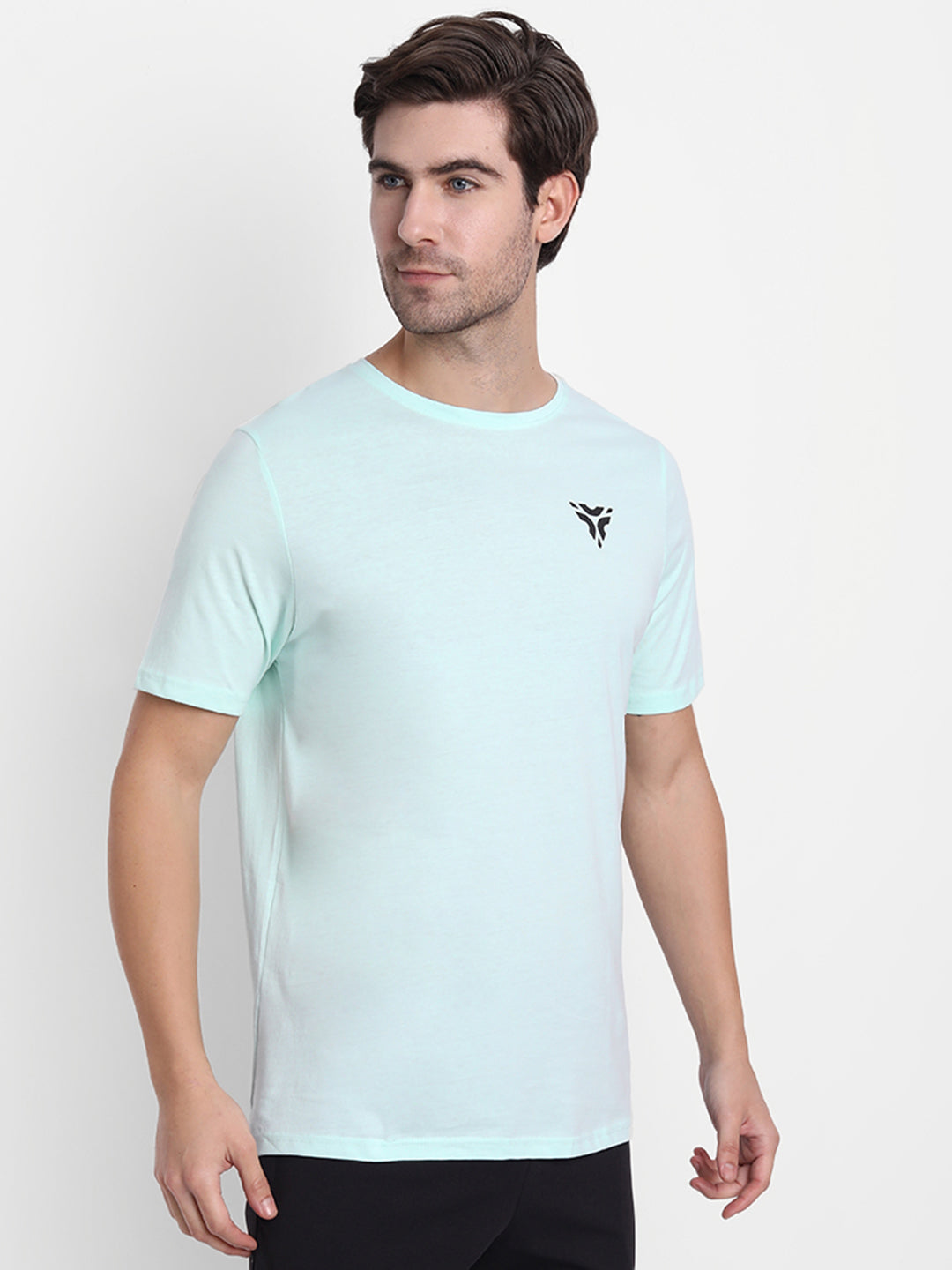 Sea Green Cotton T-shirt for Men