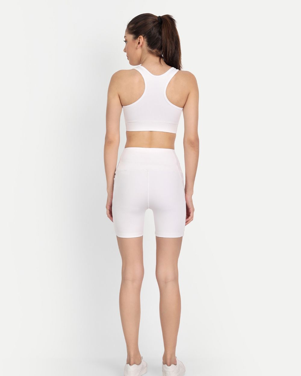 Bluite biker shorts for women- Winter White