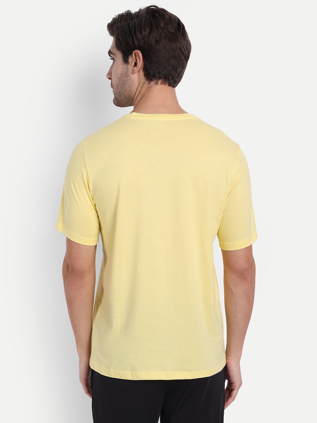 Cotton Yellow Mamba Mentality T-Shirt for Men