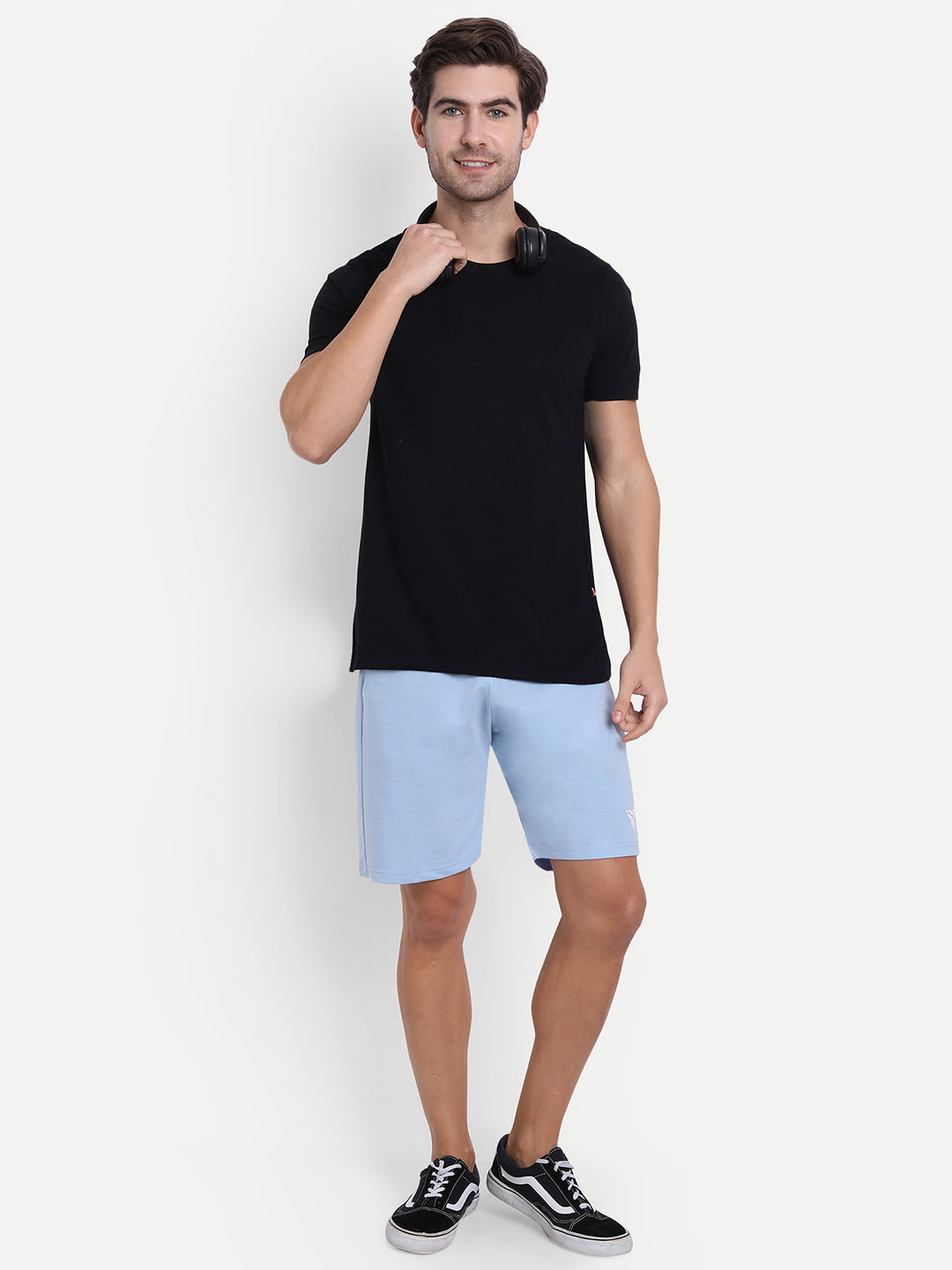 Men's Cotton Sky Blue Shorts