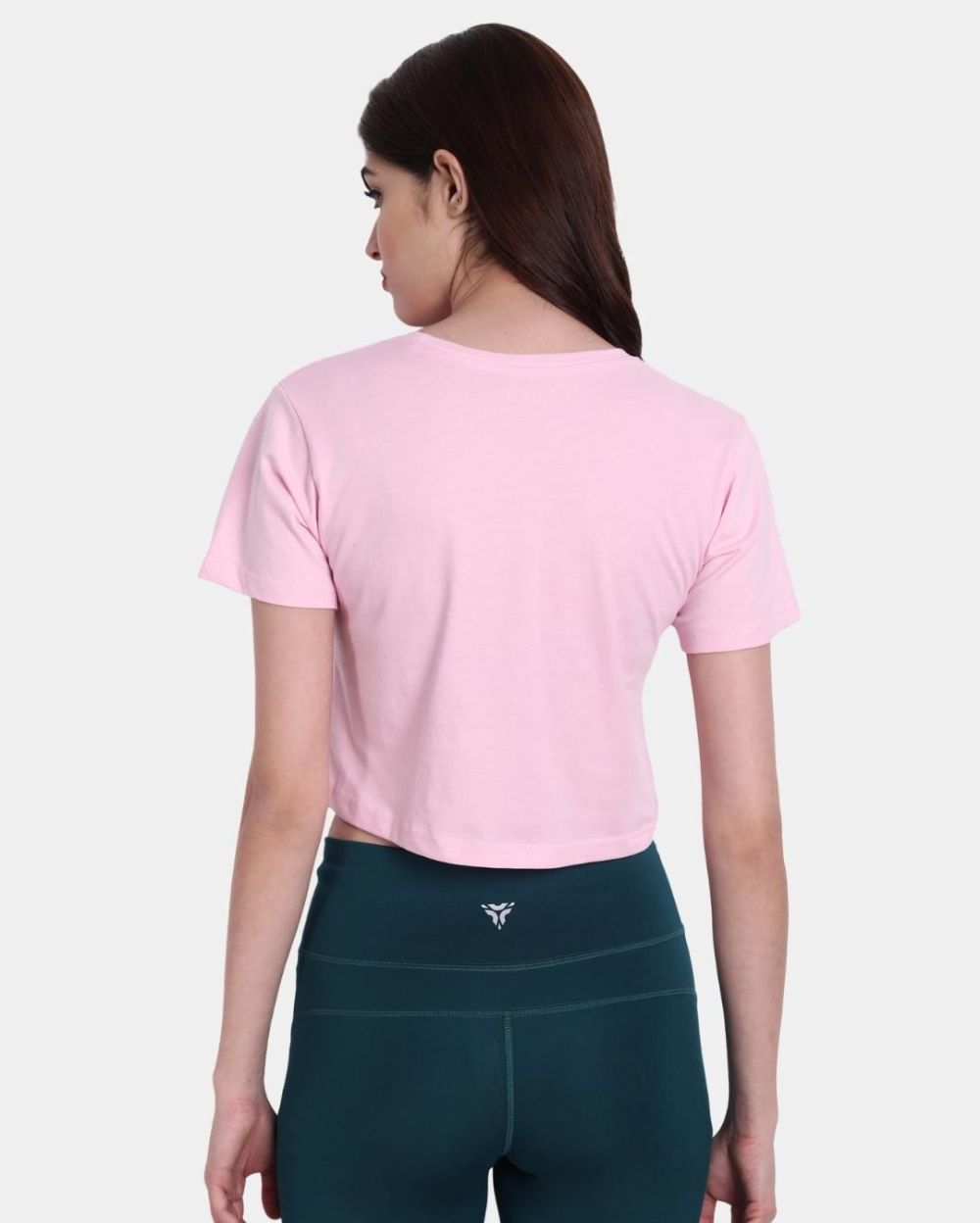 Casually Active Pink Cotton Crop Top