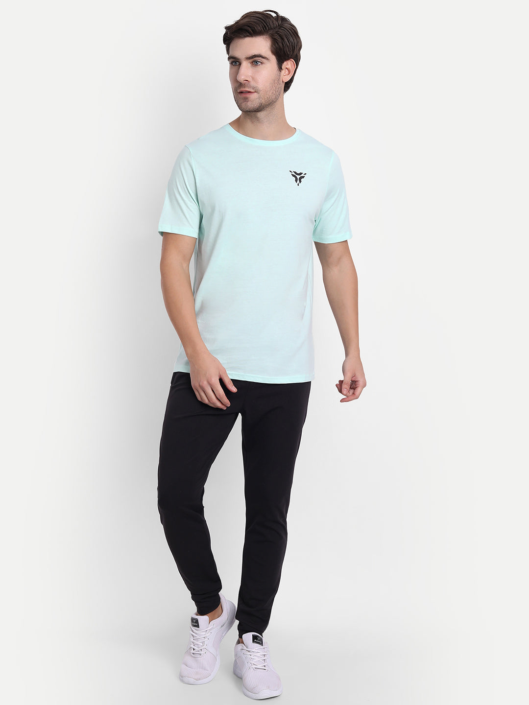 Sea Green Cotton T-shirt for Men