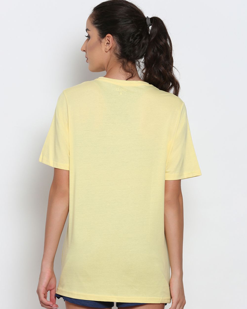 Cotton Yellow Mamba Mentality T-Shirt for Women