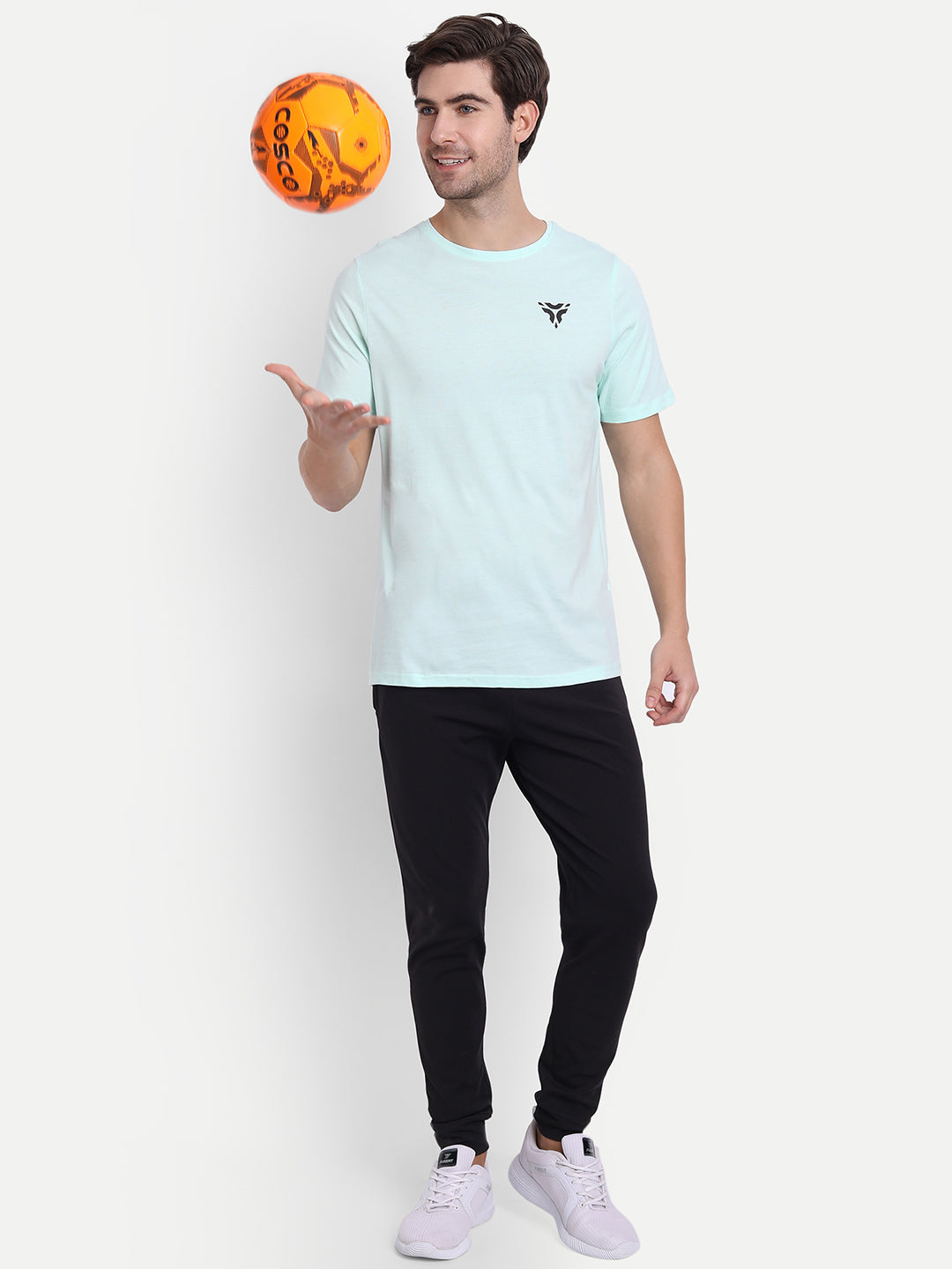 Sea Green Cotton T-shirt for Men