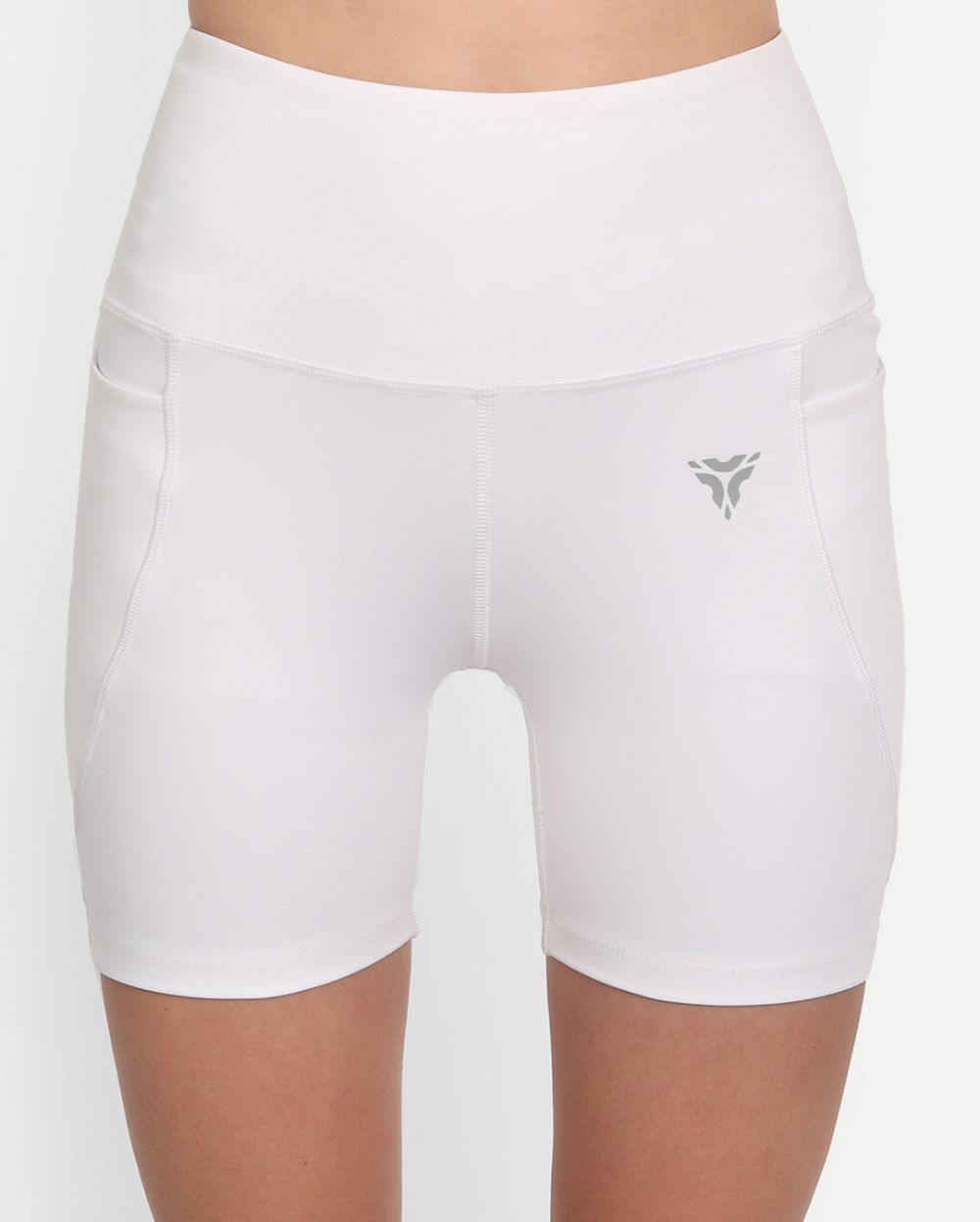 Bluite biker shorts for women- Winter White