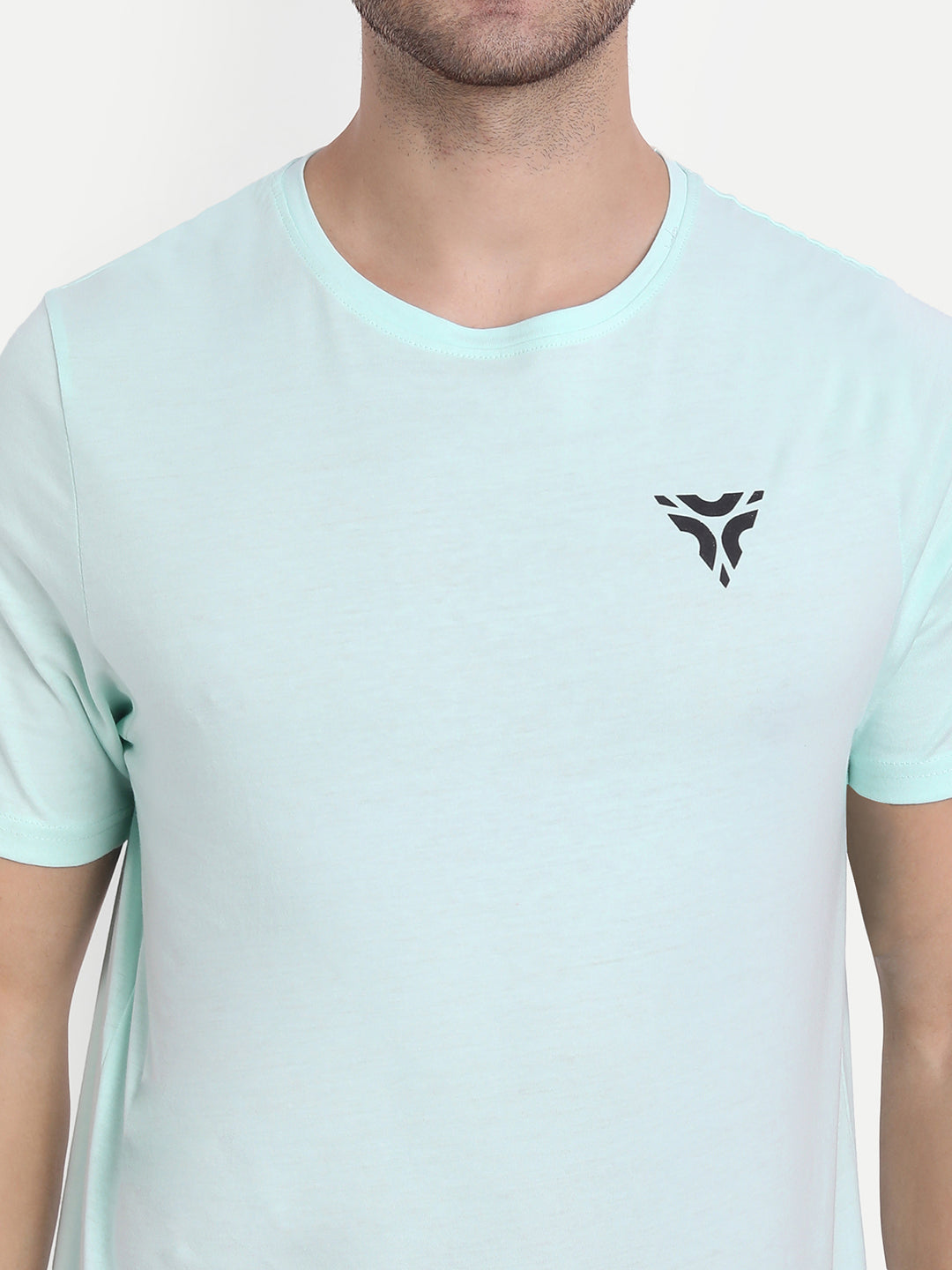 Sea Green Cotton T-shirt for Men