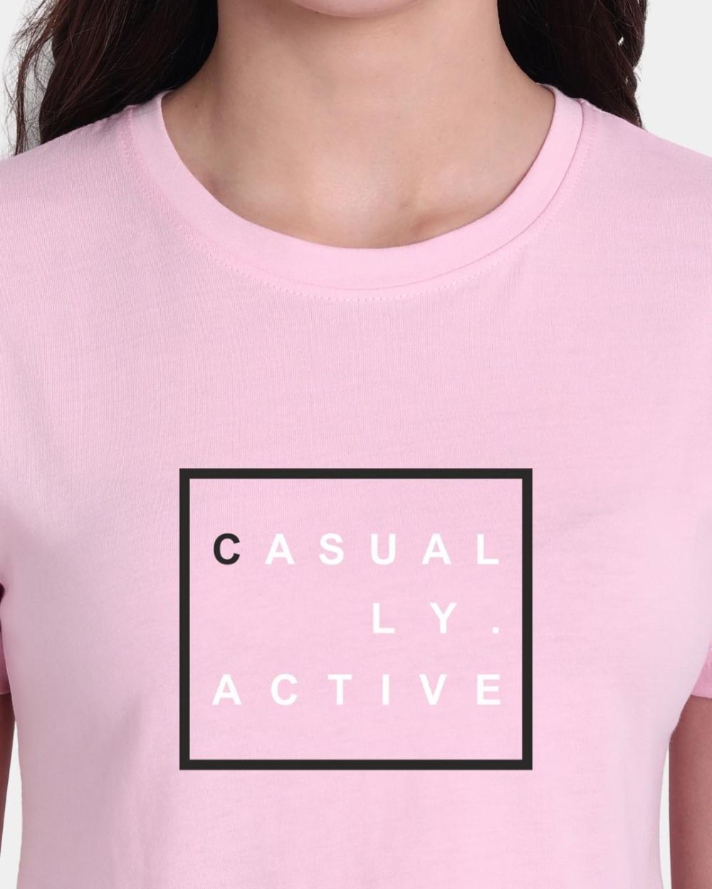 Casually Active Pink Cotton Crop Top